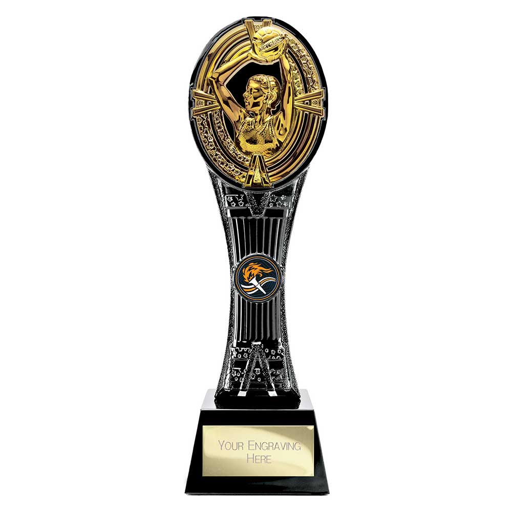Netball Player Tower – Black & Gold