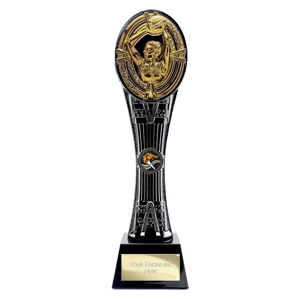 Netball Player Tower – Black & Gold