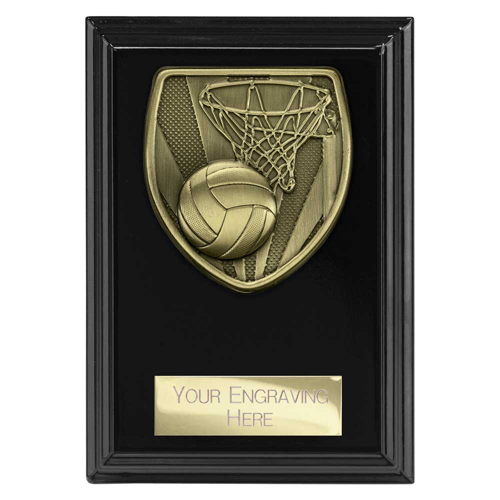 Netball Fusion Plaque – Black