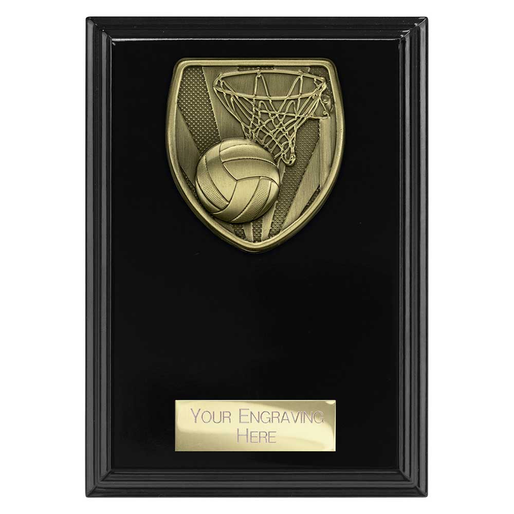 Netball Fusion Plaque – Black