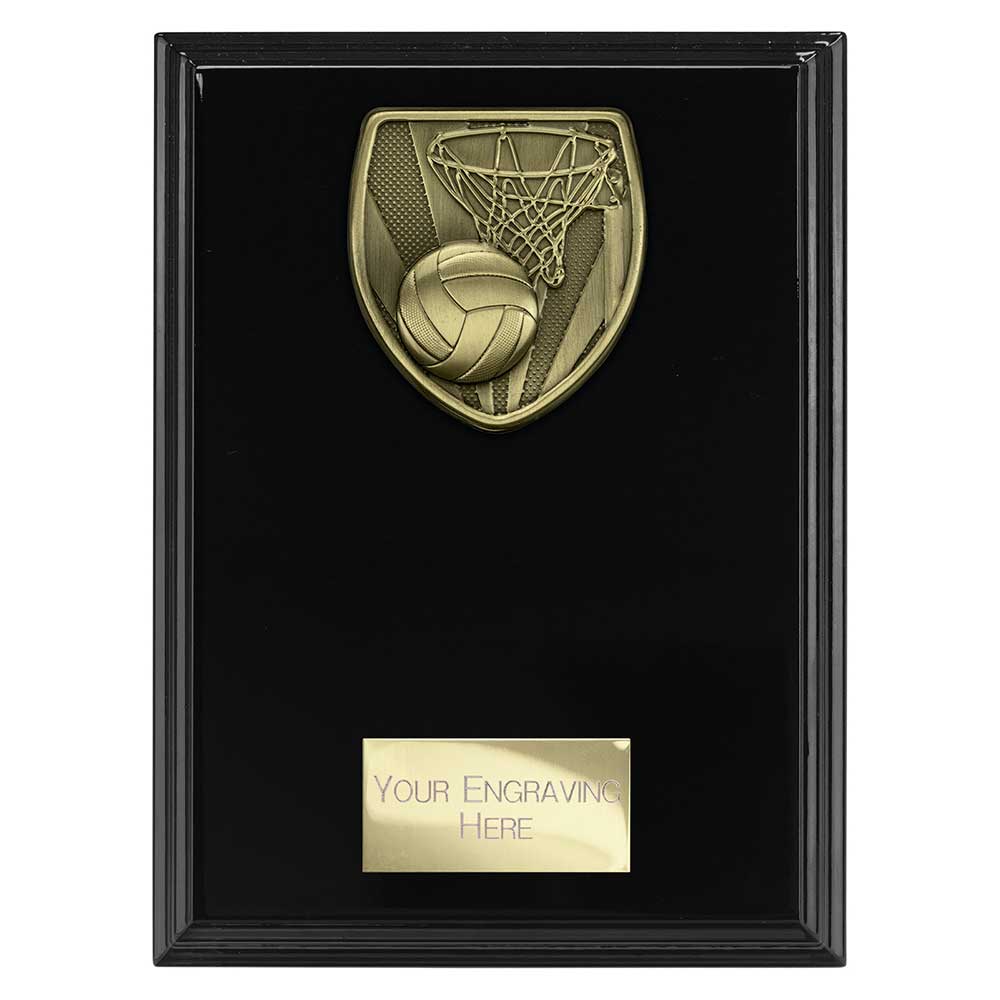 Netball Fusion Plaque – Black