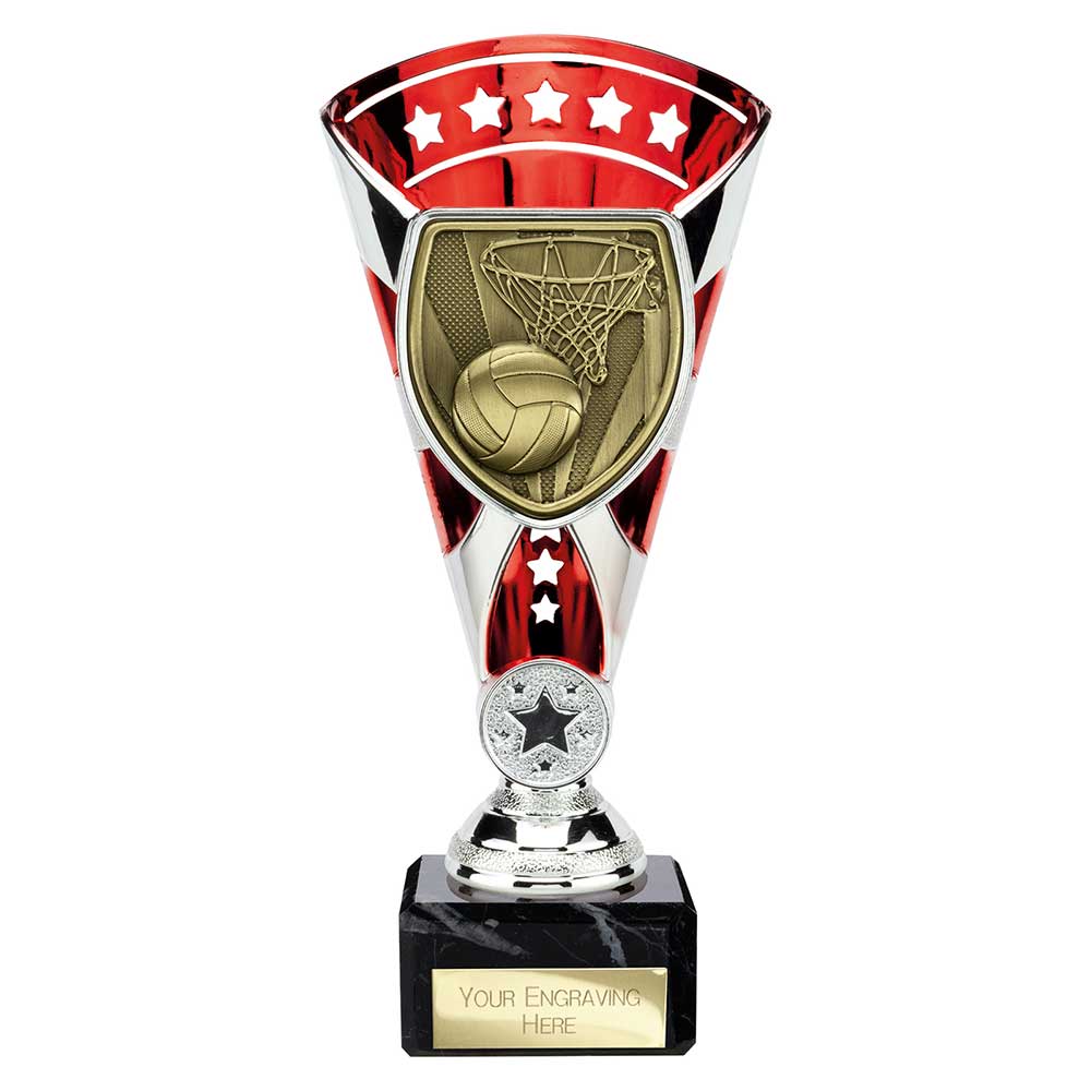 Netball Cup – Red & Silver