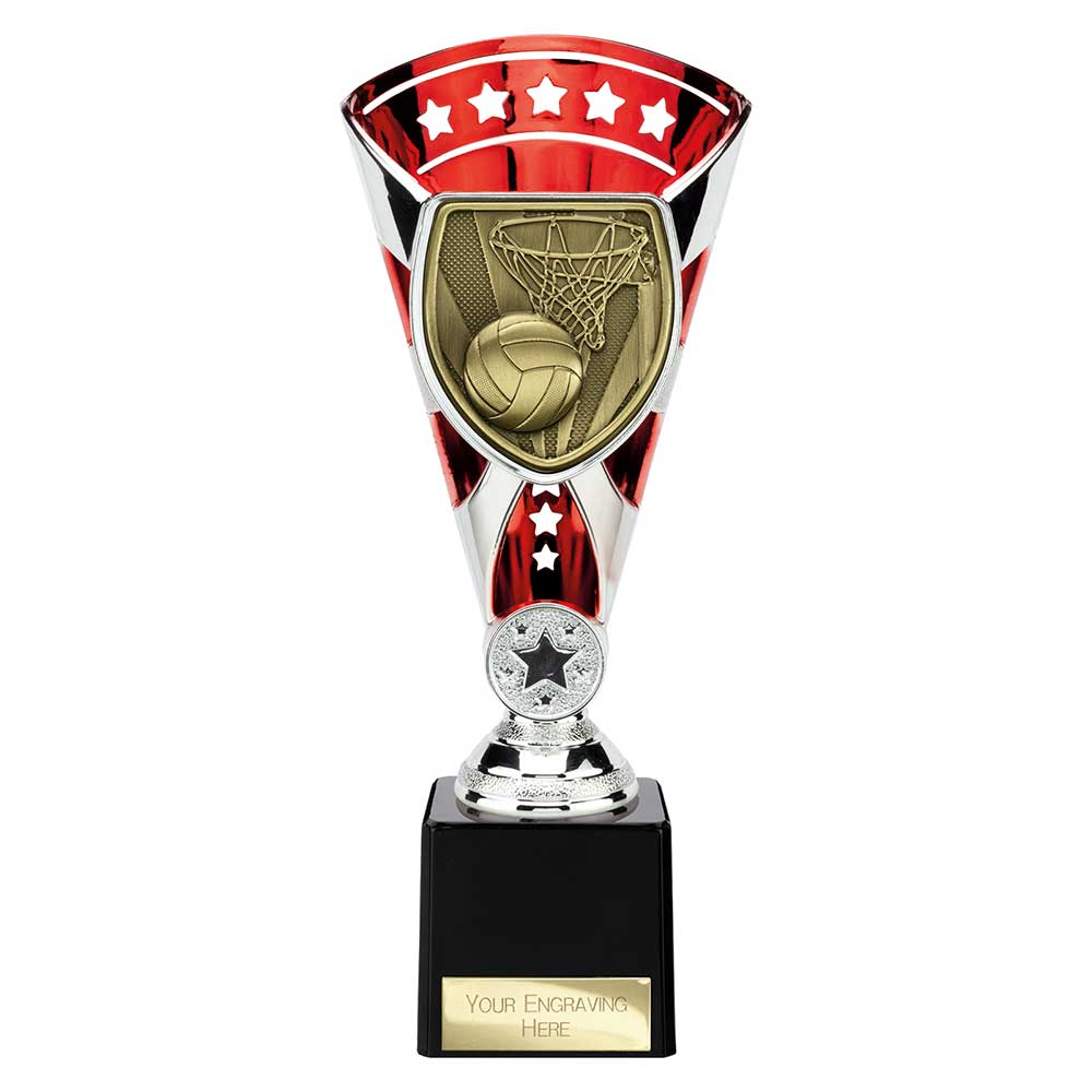 Netball Cup – Red & Silver
