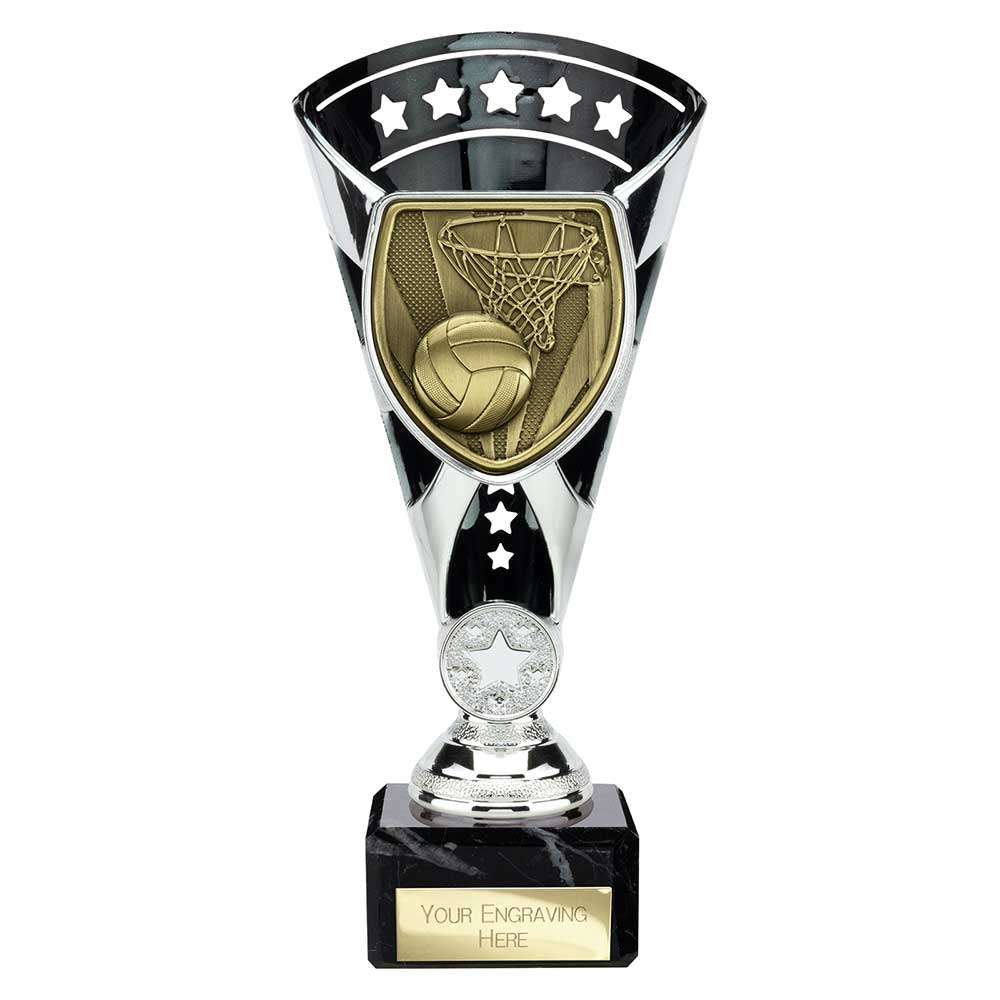 Netball Cup – Black & Silver